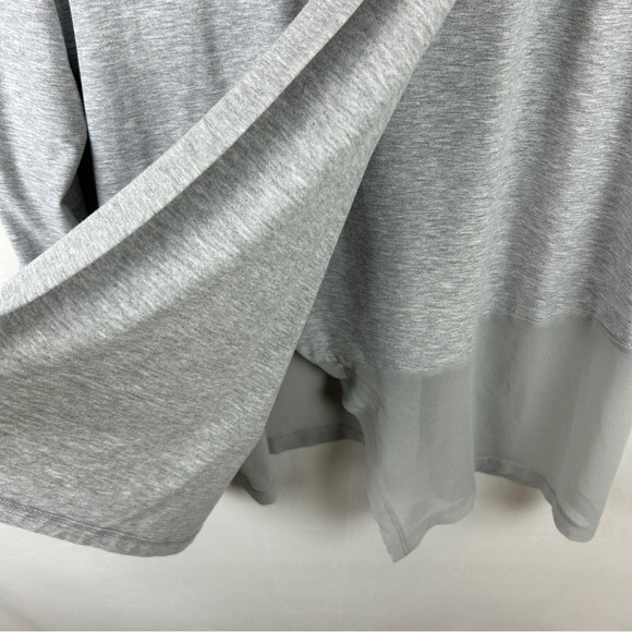 Soft surroundings mixed texture gray long blouse size 1X - Picture 4 of 5